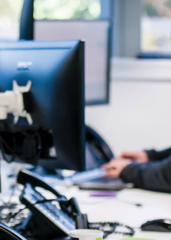 Man providing remote IT Support